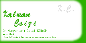 kalman csizi business card