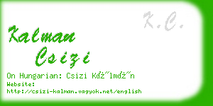 kalman csizi business card